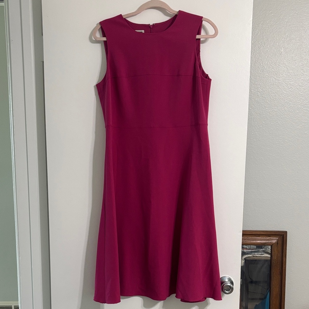 Anne Klein Sleeveless Midi Dress in Magenta
